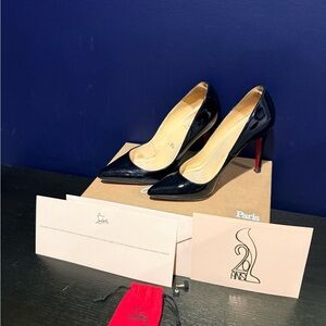 Christian Louboutin Pigalle Black Patent Heels